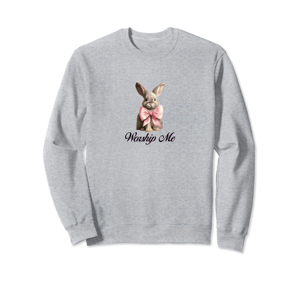 Worship Me Coquette Bunny Rabbit Sweatshirt - Aesthetic Graphic Men Women - T-Shirt, Sweatshirt, Hoodie