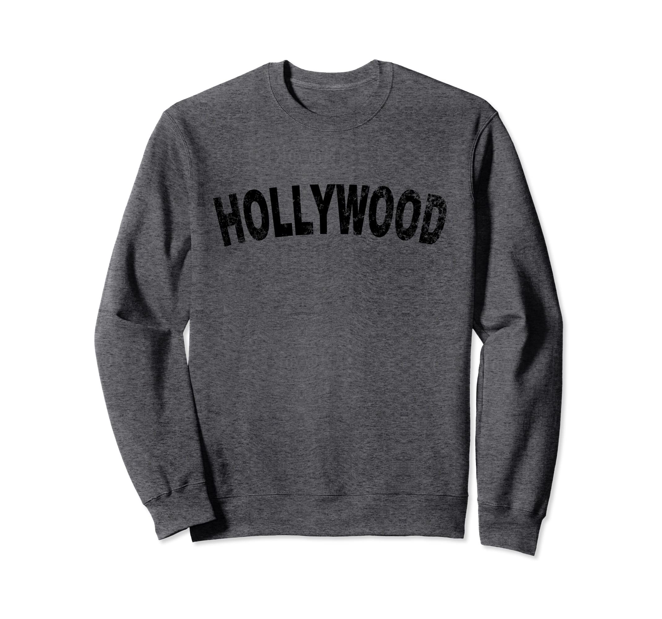 Hollywood Black Text Sweatshirt - Unique Graphic for Adults - T-Shirt, Sweatshirt, Hoodie