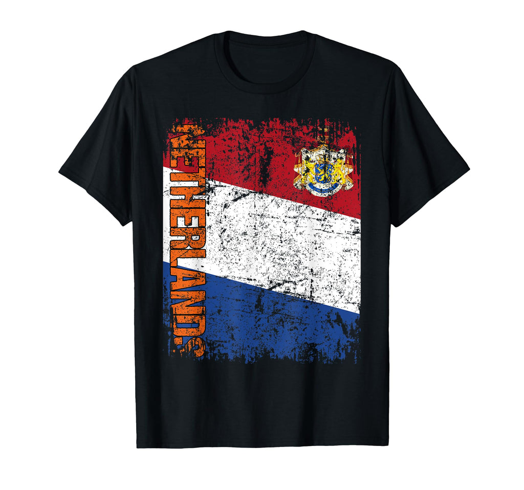 Netherlands Flag Distressed Netherlands T-Shirt - Fun Novelty Design Unisex - T-Shirt, Sweatshirt, Hoodie