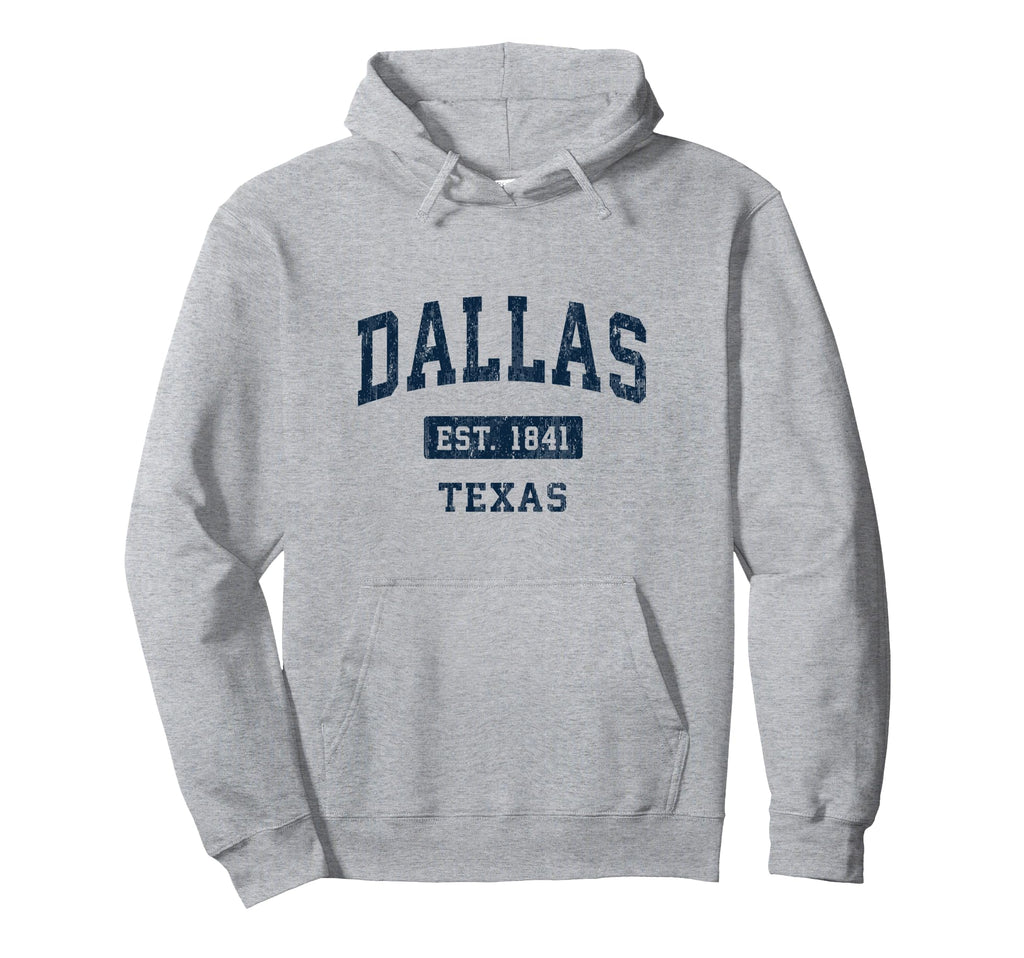 Dallas Texas Tx Sports Established Hoodie - Fun Novelty Design for Adults - T-Shirt, Sweatshirt, Hoodie