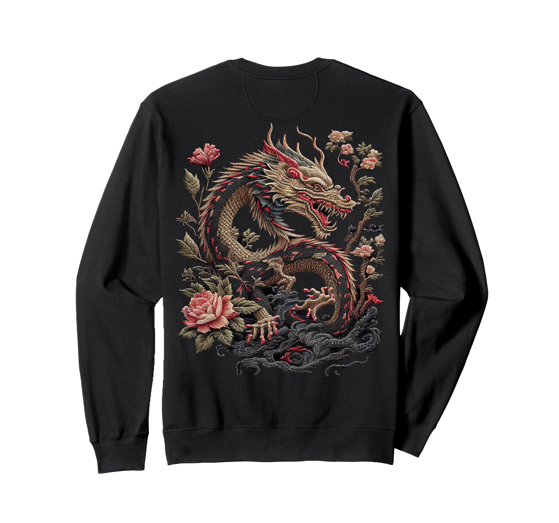 Aesthetic Back Dragon Y2K Sweatshirt - Novelty Apparel for Adults - T-Shirt, Sweatshirt, Hoodie