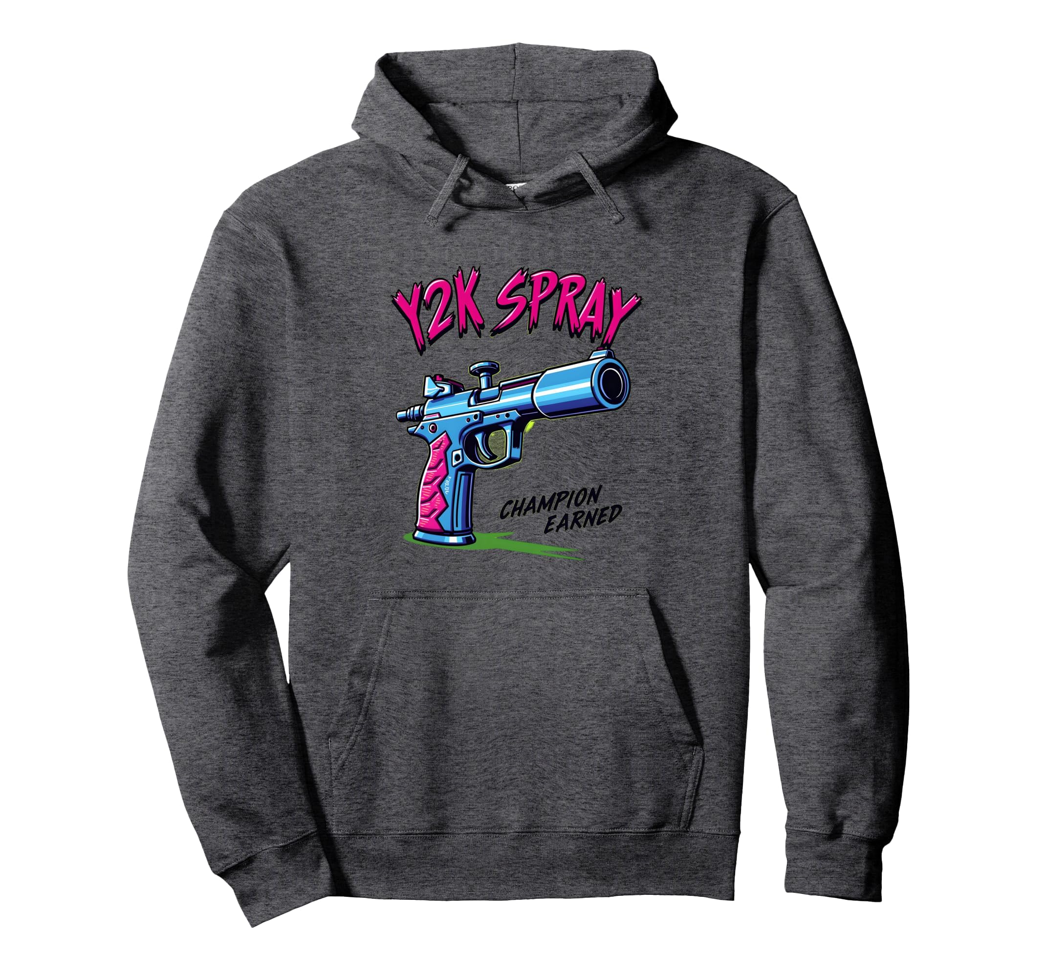 Y2K Spray Champion Earned Airbrush Hoodie - Streetwear Style Unisex - T-Shirt, Sweatshirt, Hoodie
