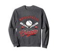 Wrigleyville Chicago Baseball Sweatshirt - Minimalist Print Unisex - T-Shirt, Sweatshirt, Hoodie