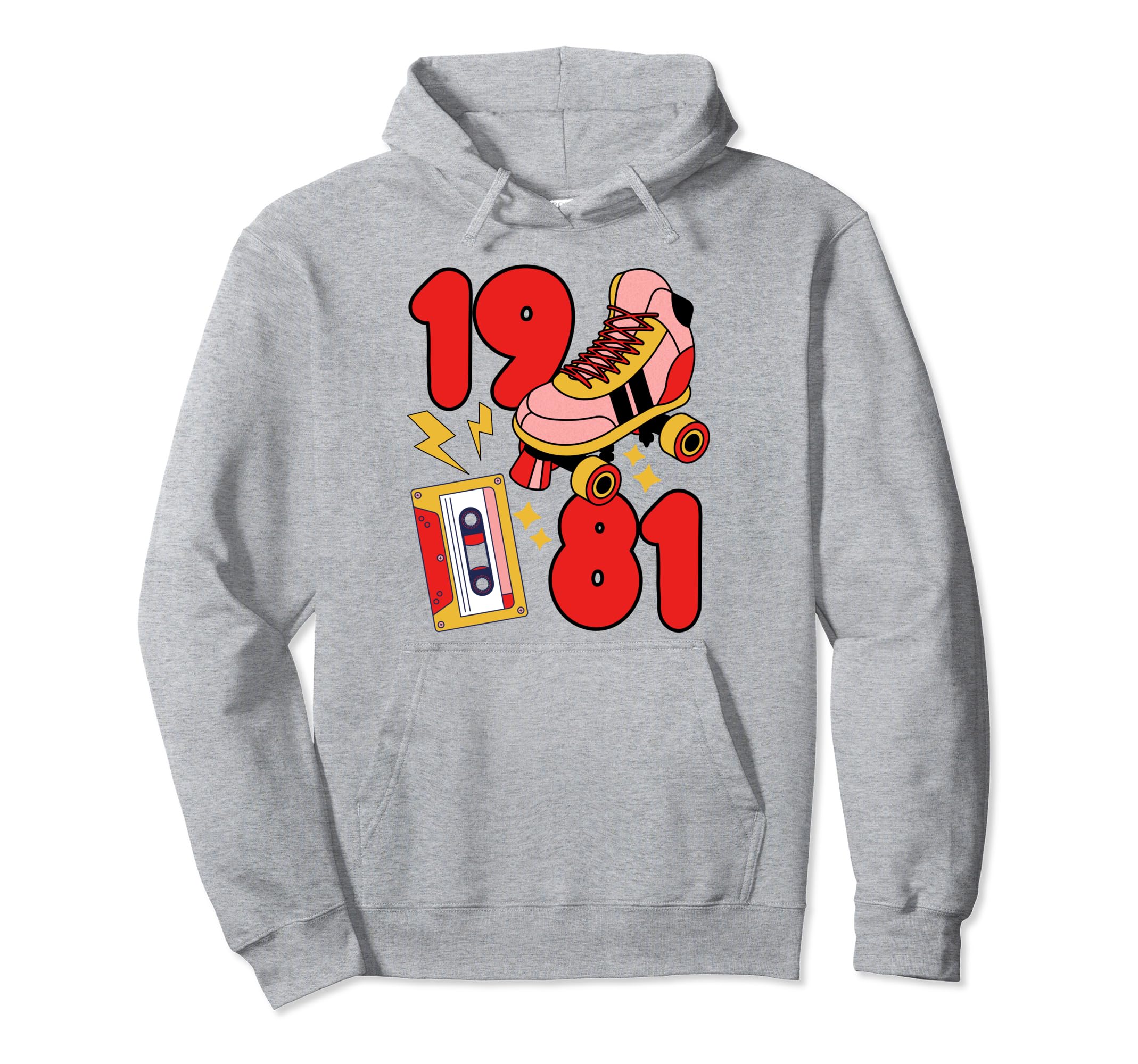 80S Vibes Mixed Tapes Roller Skates 1981 Hoodie - Graphic Print Men Women - T-Shirt, Sweatshirt, Hoodie