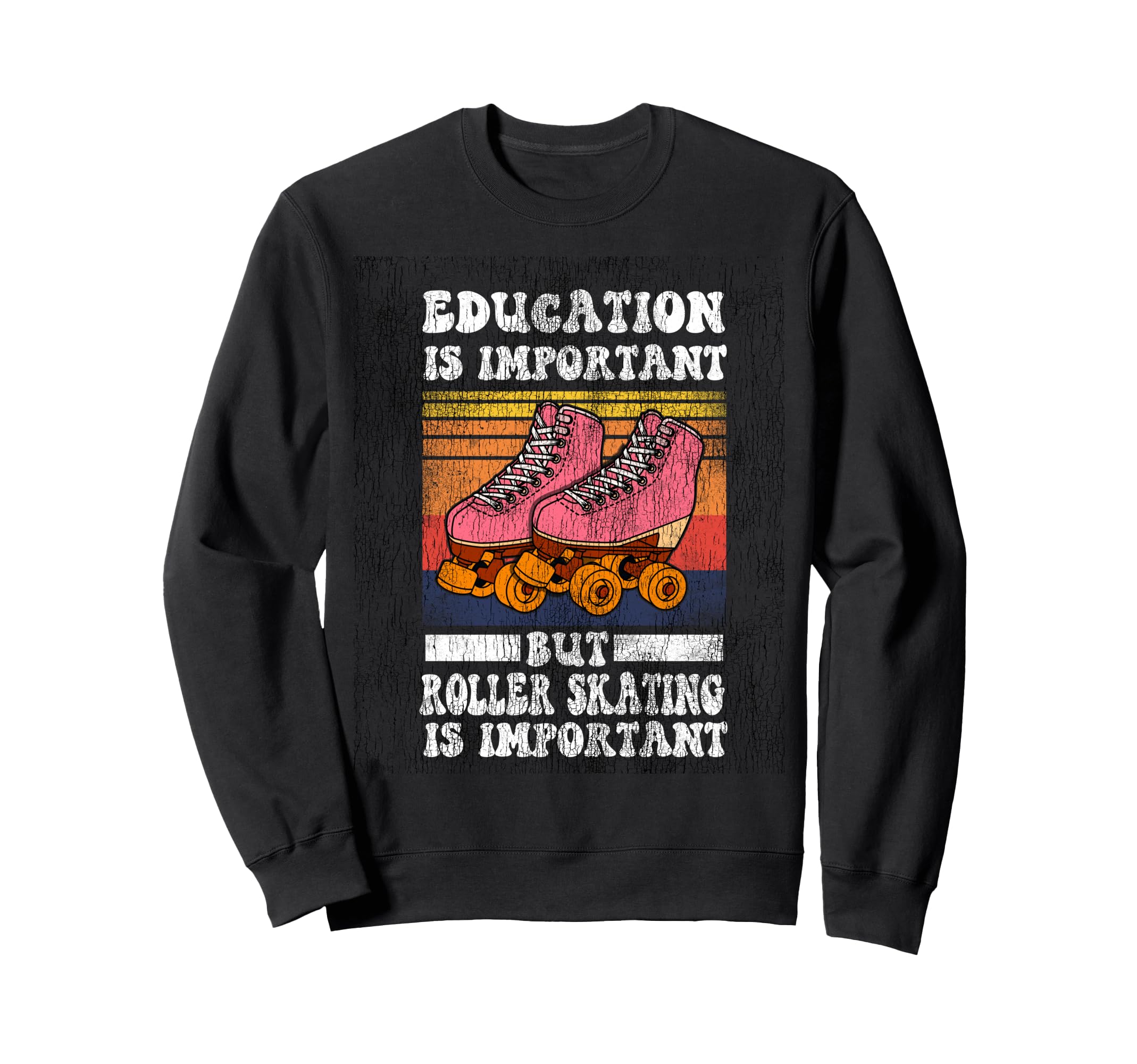 Roller Skating Skate 1970S Sweatshirt - Aesthetic Graphic Men Women - T-Shirt, Sweatshirt, Hoodie