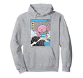 Axolotl Eating Ramen Kanagawa Wave Hoodie - Fun Novelty Design Men Women - T-Shirt, Sweatshirt, Hoodie