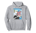Gaming Axolotl Surfing Kanagawa Wave Hoodie - Aesthetic Graphic for Adults - T-Shirt, Sweatshirt, Hoodie
