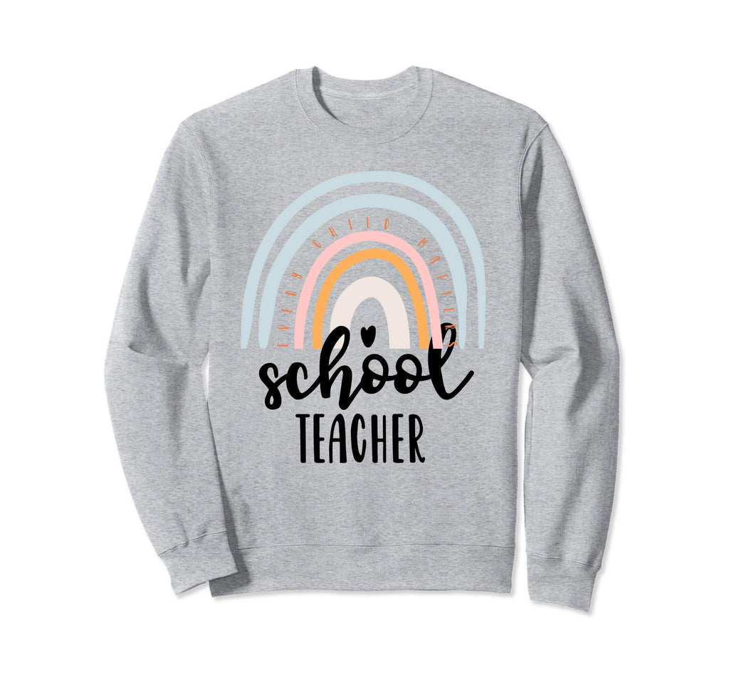 School Teacher Boho Rainbow Sweatshirt - Streetwear Style Unisex - T-Shirt, Sweatshirt, Hoodie