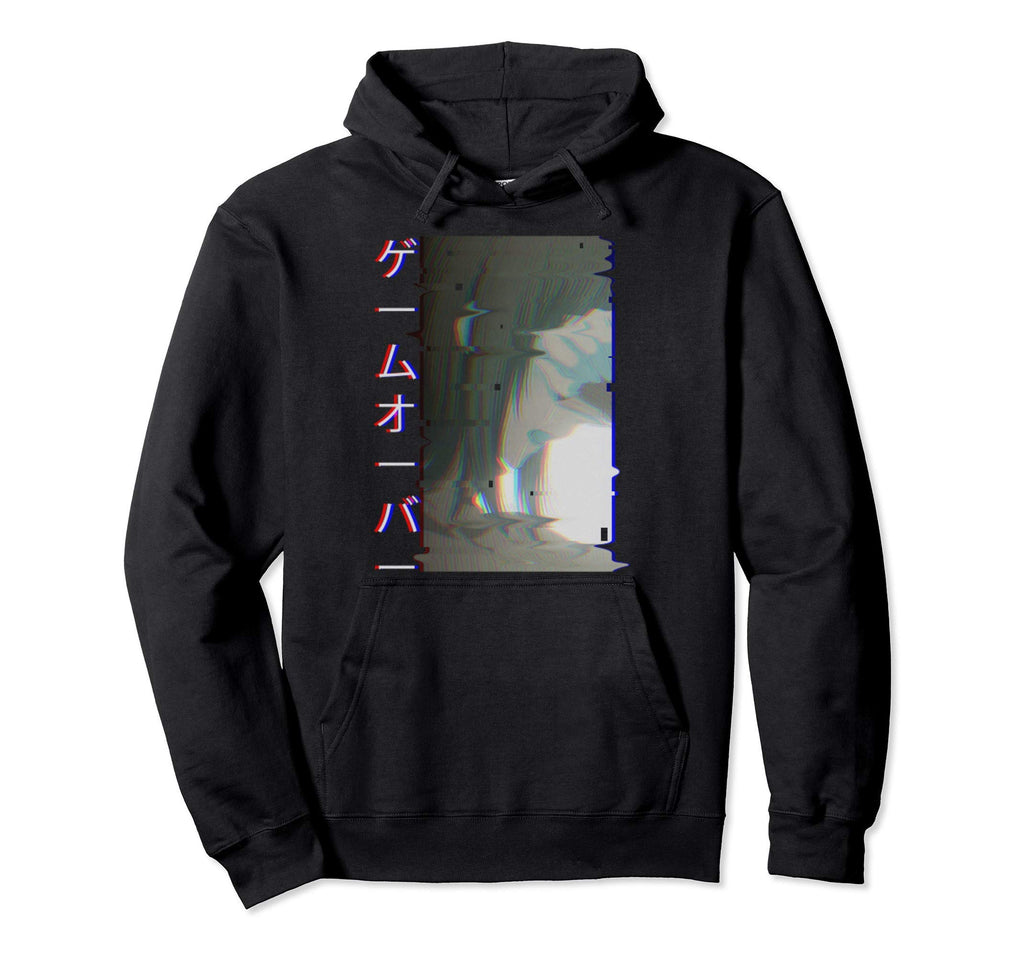 Sad Anime Game Over Aesthetic Japanese Hoodie - Unique Graphic for Adults - T-Shirt, Sweatshirt, Hoodie