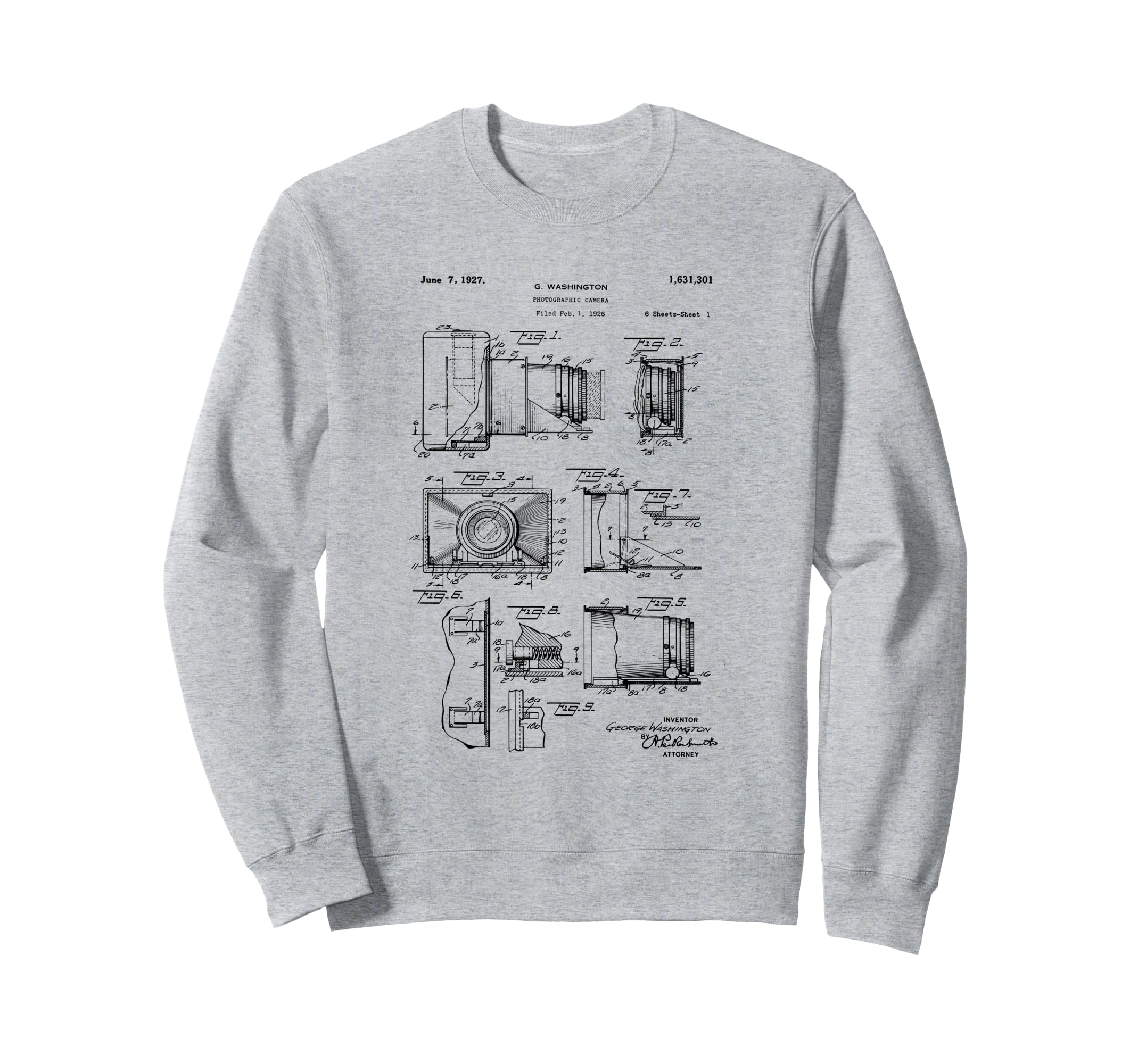 Camera Photographic Patent 1927 Sweatshirt - Minimalist Print Men Women - T-Shirt, Sweatshirt, Hoodie