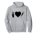 Peace Love Hip Hop Old School Rap Hoodie - Minimalist Print Men Women - T-Shirt, Sweatshirt, Hoodie