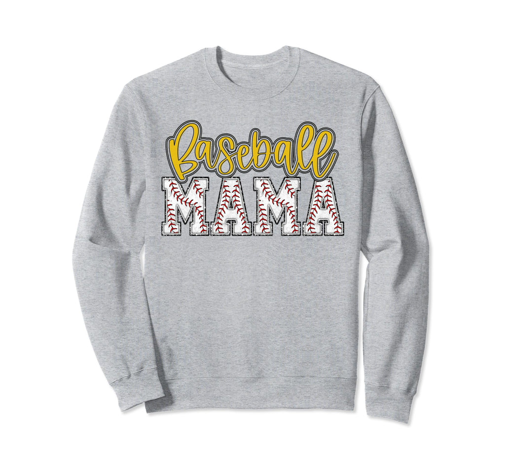 Baseball Mom Yellow Baseball Mama Sweatshirt - Minimalist Print Men Women - T-Shirt, Sweatshirt, Hoodie