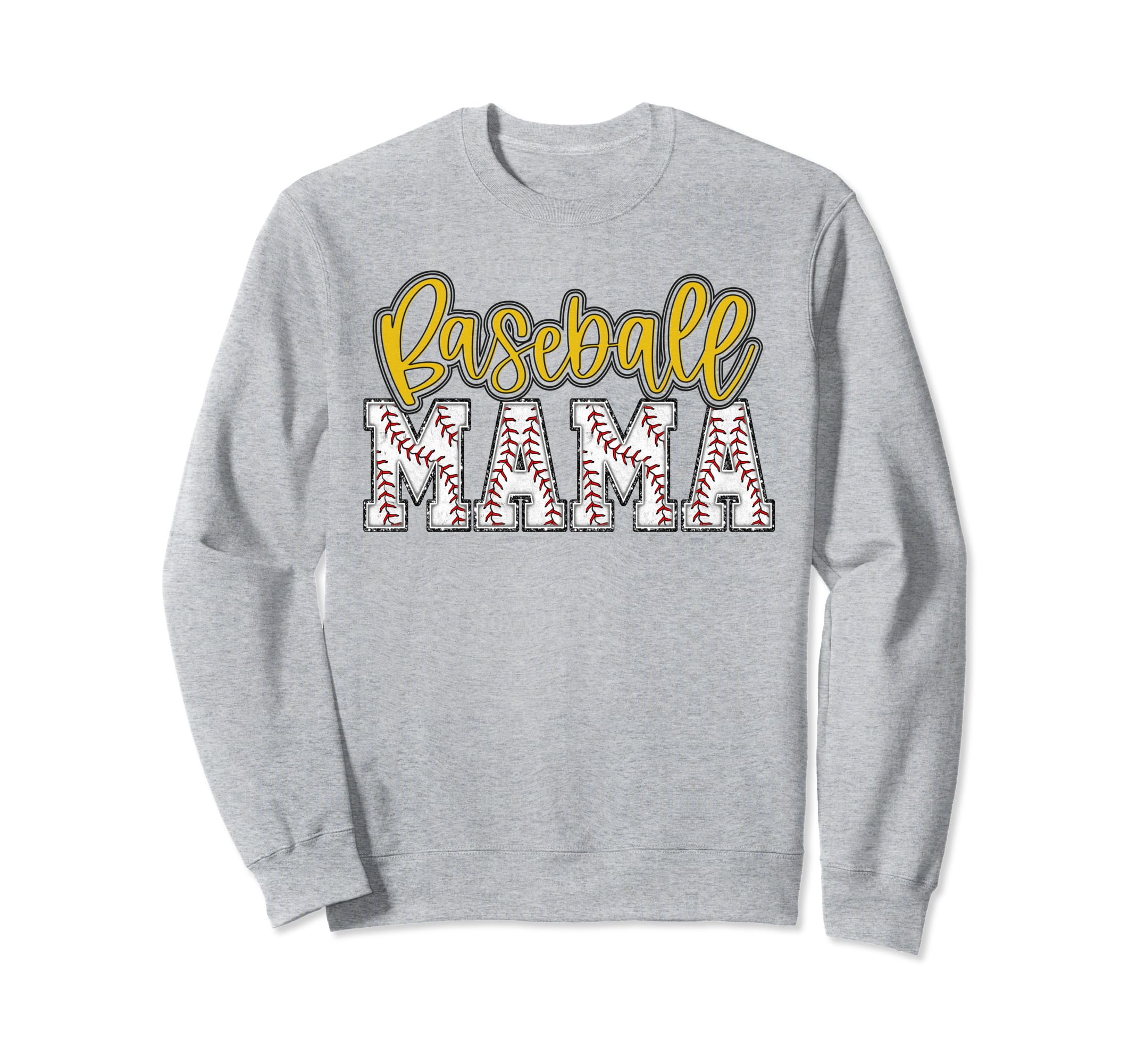Baseball Mom Yellow Baseball Mama Sweatshirt - Minimalist Print Men Women - T-Shirt, Sweatshirt, Hoodie