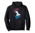 Geisha Cherry Red Roses Grunge Japanese Hoodie - Novelty Apparel Men Women - T-Shirt, Sweatshirt, Hoodie