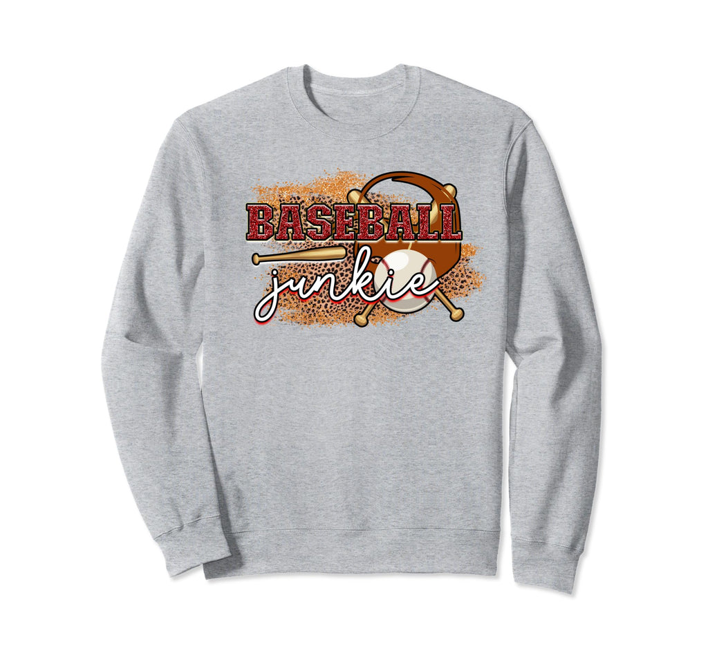 Baseball Junkie Is Baseball Mom Sweatshirt - Fun Novelty Design for Adults - T-Shirt, Sweatshirt, Hoodie