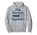 Biggest Fan Baseball Moms Hoodie - Casual Everyday Wear for Adults - T-Shirt, Sweatshirt, Hoodie