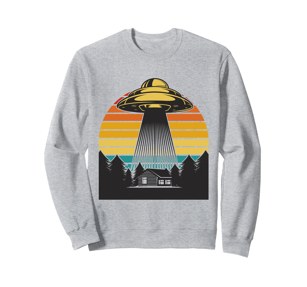 Funny Ufo Aliens Sunset Sweatshirt - Minimalist Print Unisex - T-Shirt, Sweatshirt, Hoodie