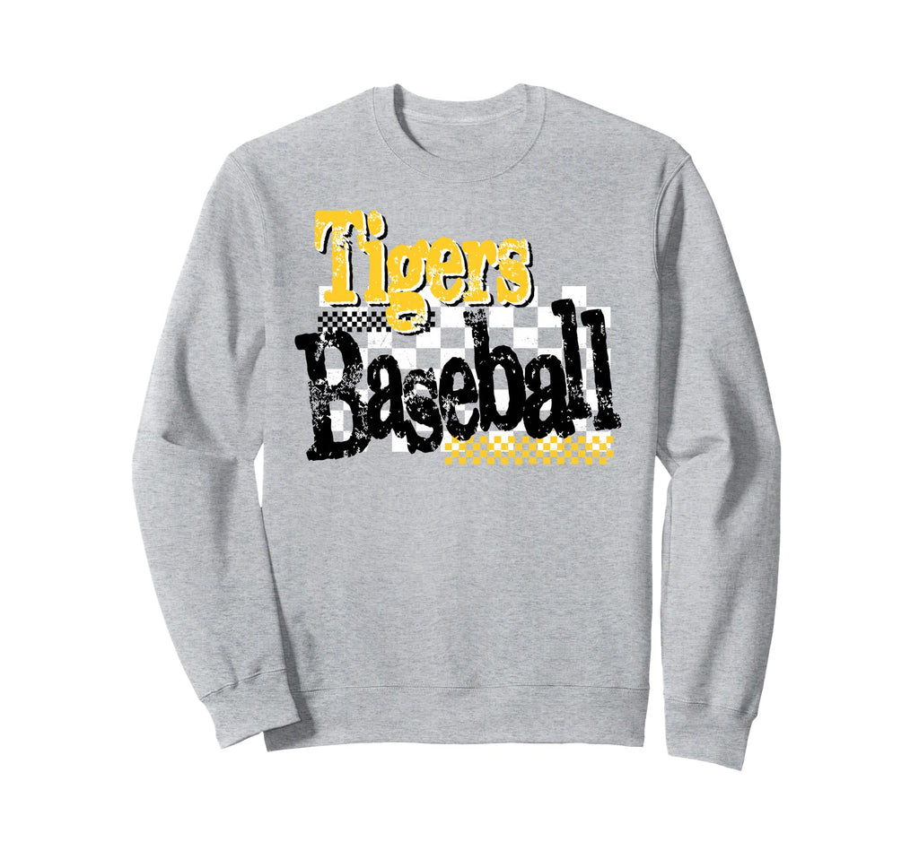 Yellow Tigers Baseball Mom Team Sports Sweatshirt - Unique Graphic Unisex - T-Shirt, Sweatshirt, Hoodie