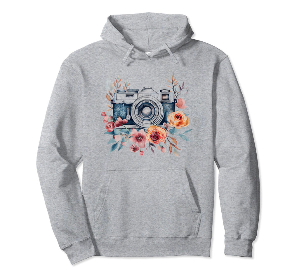 Photographer Camera Flowers Photography Hoodie - Trendy Graphic for Adults - T-Shirt, Sweatshirt, Hoodie