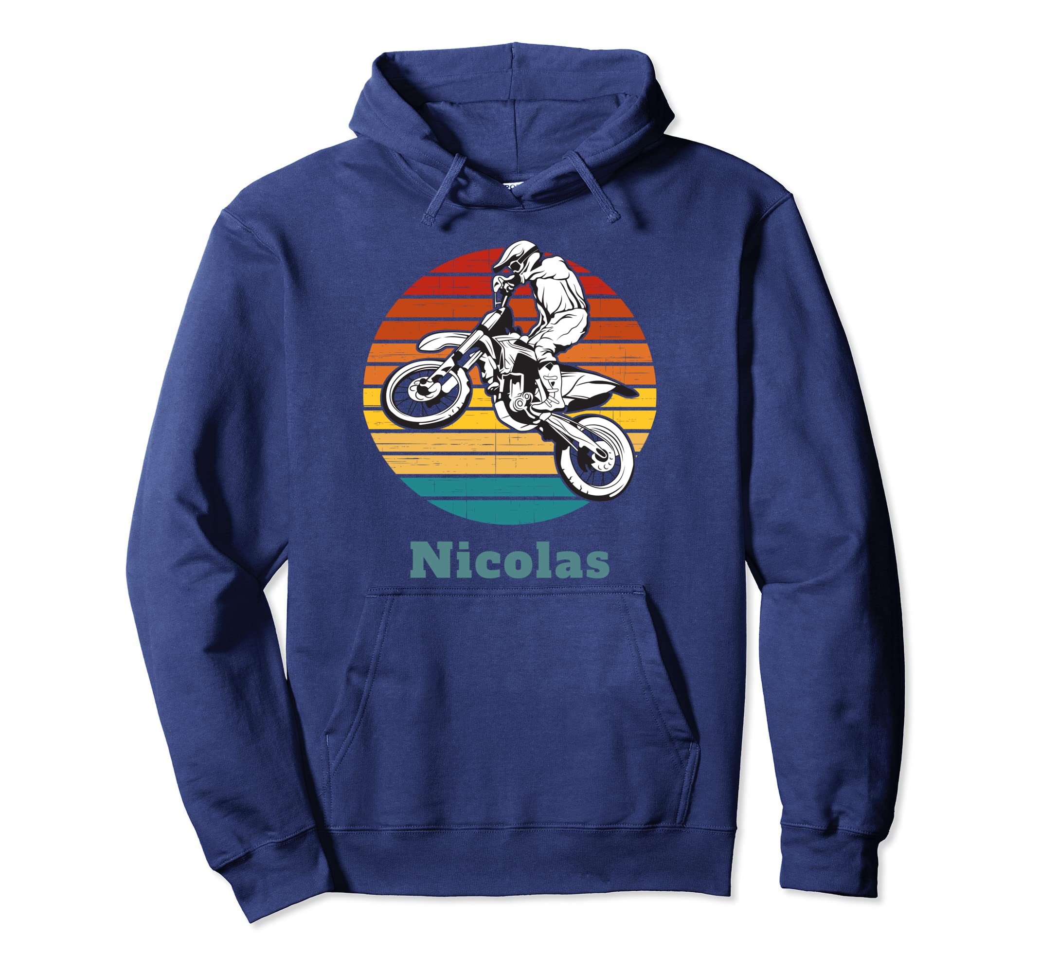 Nicolas Personalized Dirt Bike Motorbike Hoodie - Aesthetic Graphic Unisex - T-Shirt, Sweatshirt, Hoodie