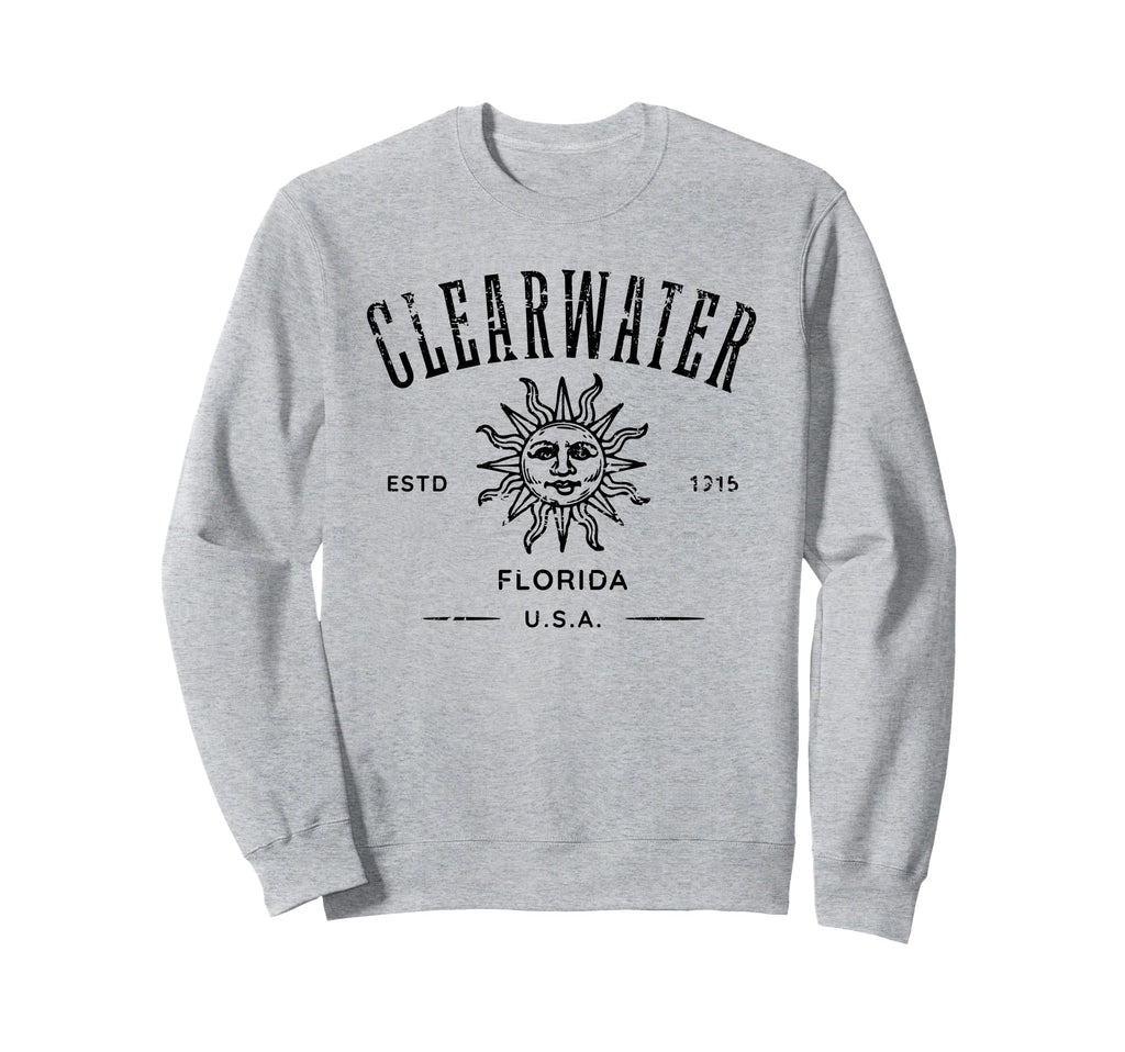 Clearwater Florida Distressed Sweatshirt - Aesthetic Graphic Unisex - T-Shirt, Sweatshirt, Hoodie