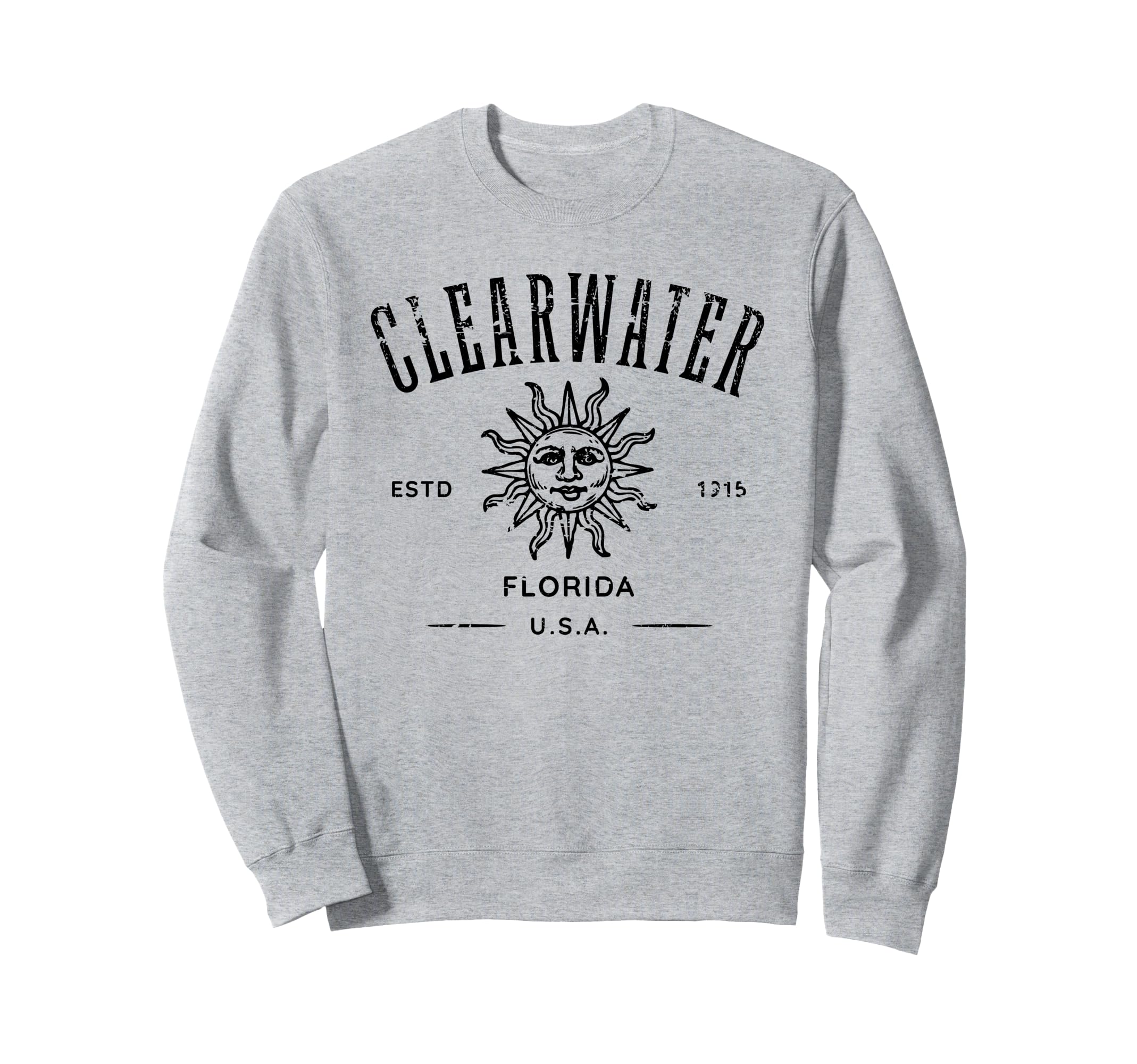 Clearwater Florida Distressed Sweatshirt - Aesthetic Graphic Unisex - T-Shirt, Sweatshirt, Hoodie
