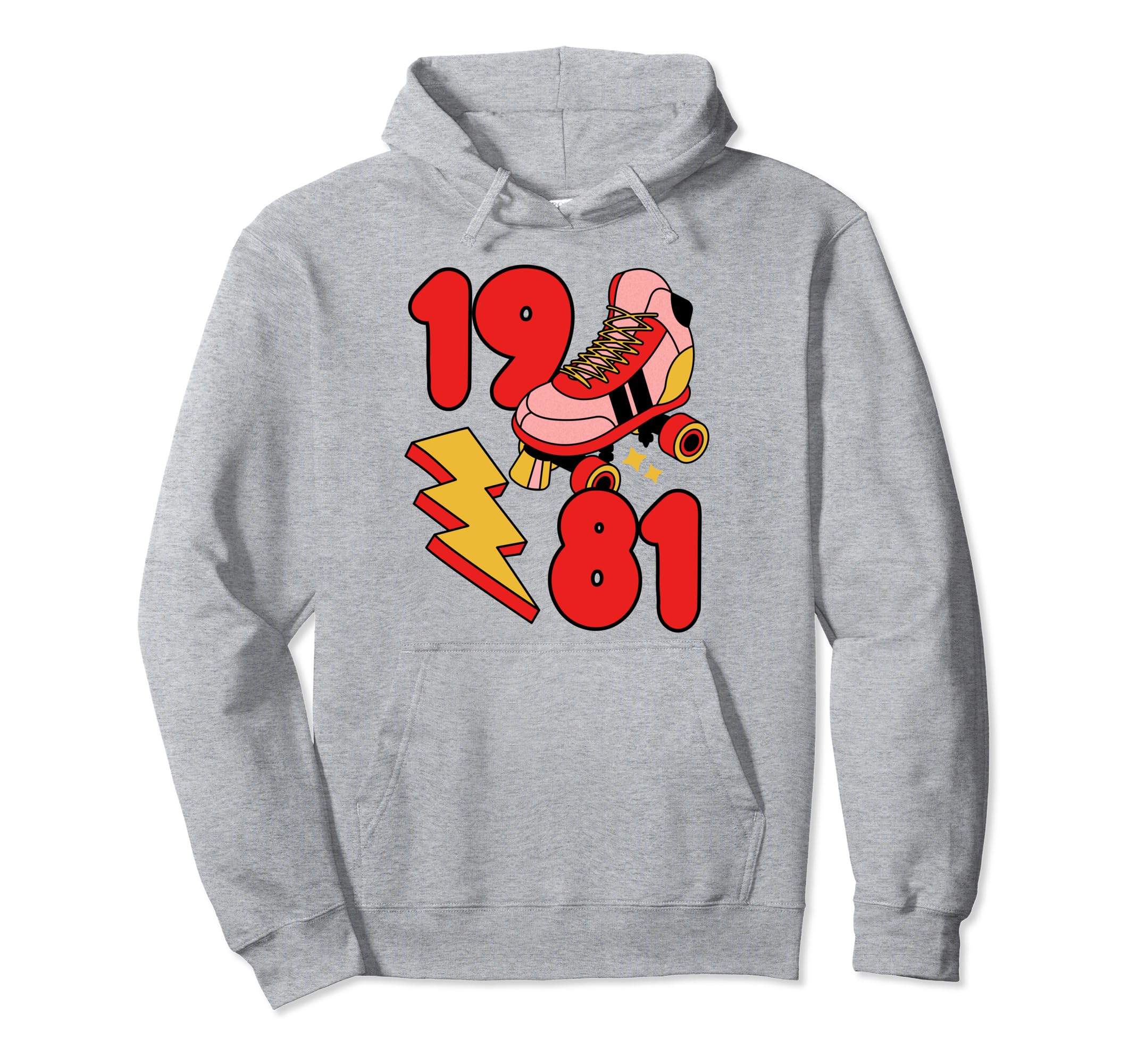 1981 Roller Skate 80S Nostalgia Hoodie - Fun Novelty Design for Adults - T-Shirt, Sweatshirt, Hoodie