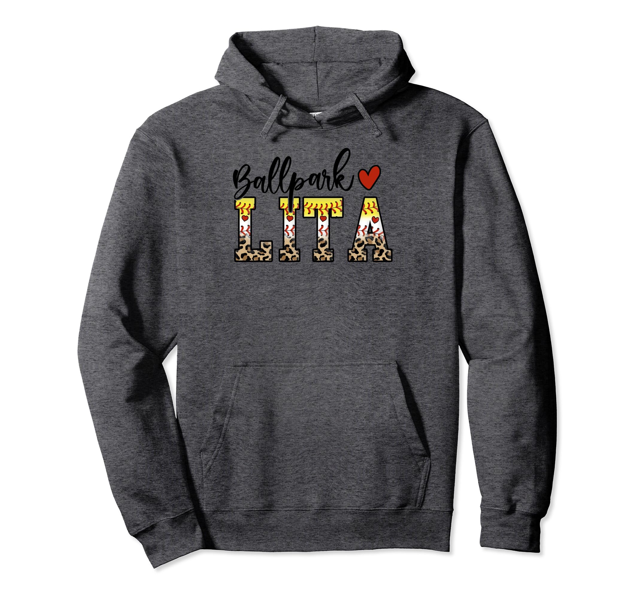 Ballpark Lita Baseball Softball Mom Hoodie - Graphic Print Men Women - T-Shirt, Sweatshirt, Hoodie