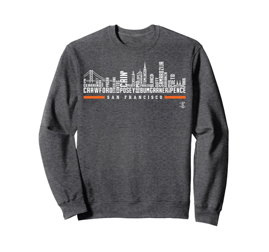 Buster Posey Skyline Sweatshirt - Streetwear Style Men Women - T-Shirt, Sweatshirt, Hoodie