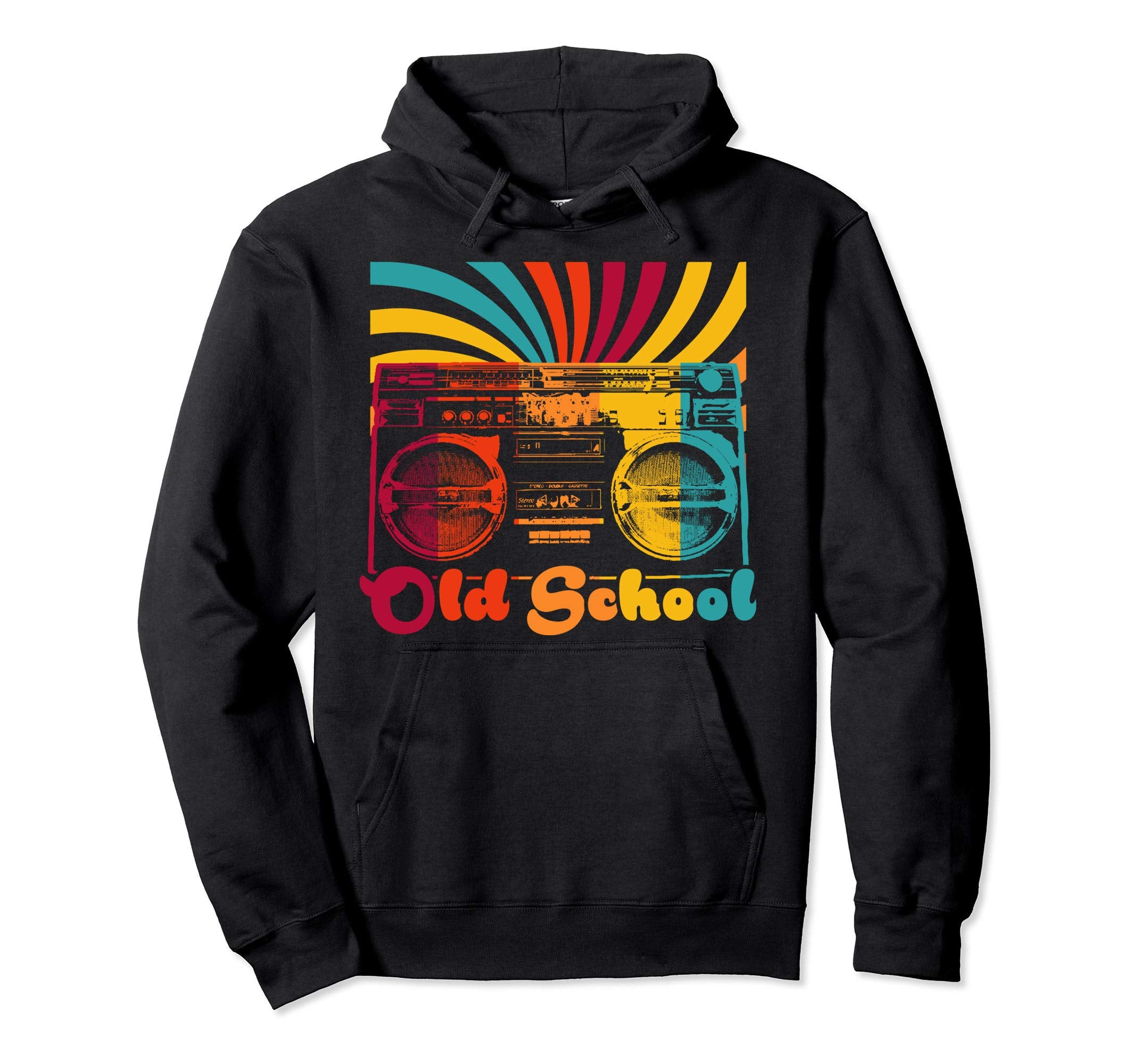 Old School Portable Boombox Cassette Hoodie - Novelty Apparel Unisex - T-Shirt, Sweatshirt, Hoodie
