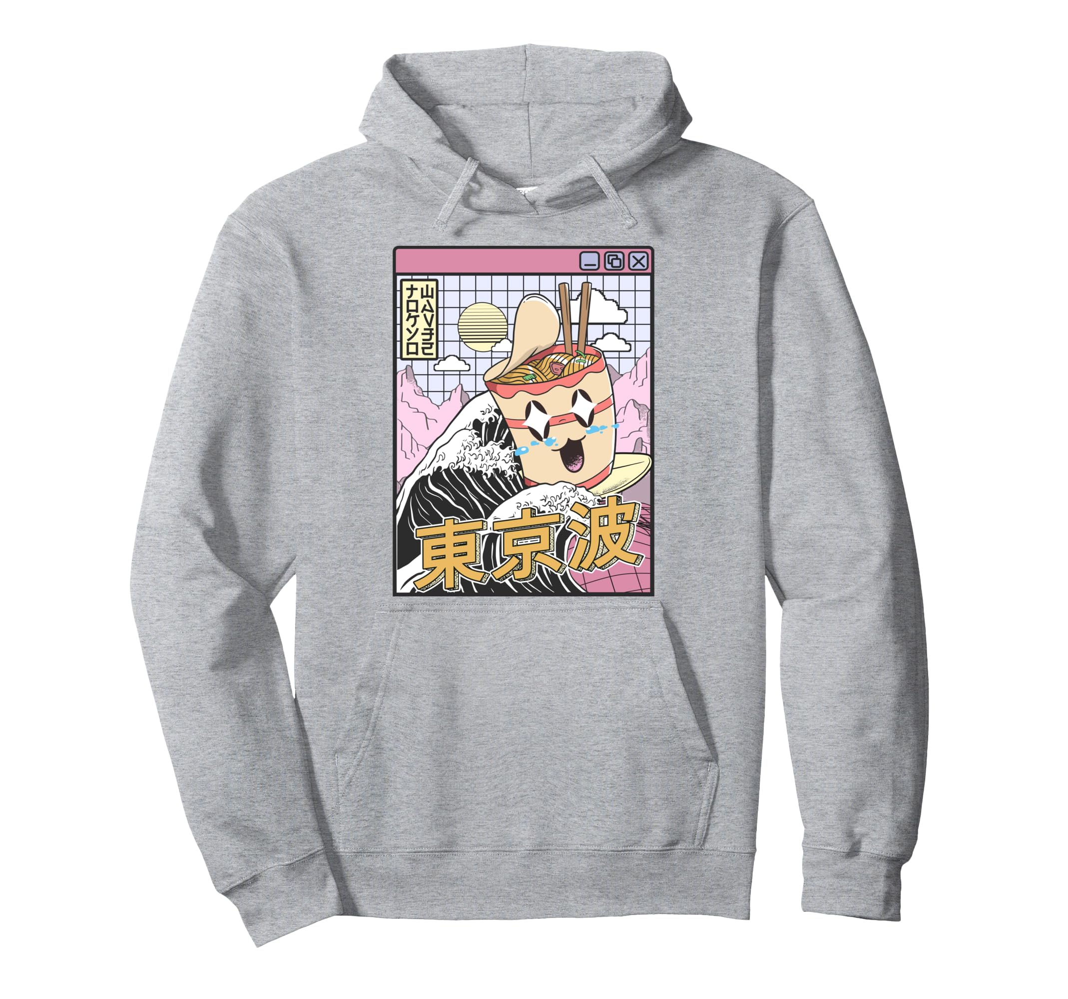 Instant Ramen Noodles Surfing Japanese Hoodie - Novelty Apparel for Adults - T-Shirt, Sweatshirt, Hoodie