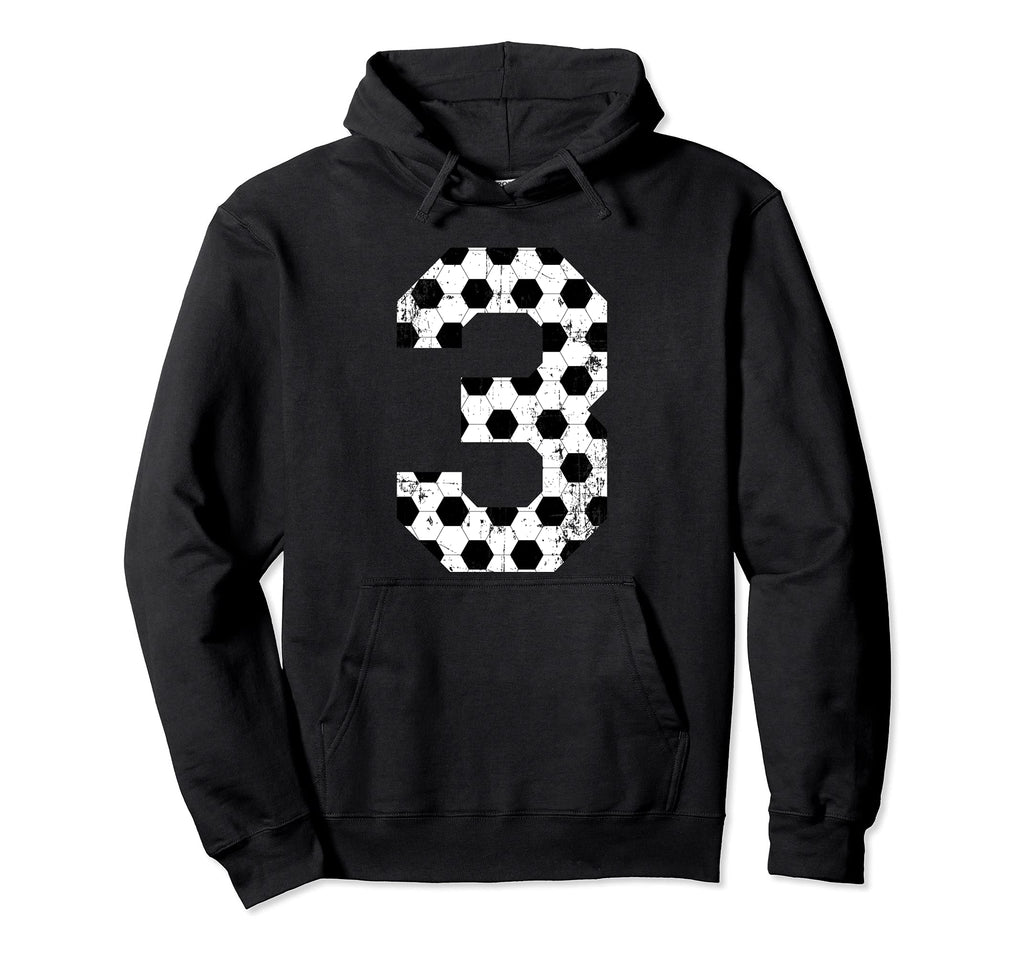 Soccer 3 Jersey Number Hoodie - Trendy Graphic Unisex - T-Shirt, Sweatshirt, Hoodie