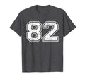 Number 82 Varsity Distressed Sports T-Shirt - Aesthetic Graphic Men Women - T-Shirt, Sweatshirt, Hoodie