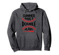 Summer Day And Double Play Mom Dad Hoodie - Graphic Print for Adults - T-Shirt, Sweatshirt, Hoodie