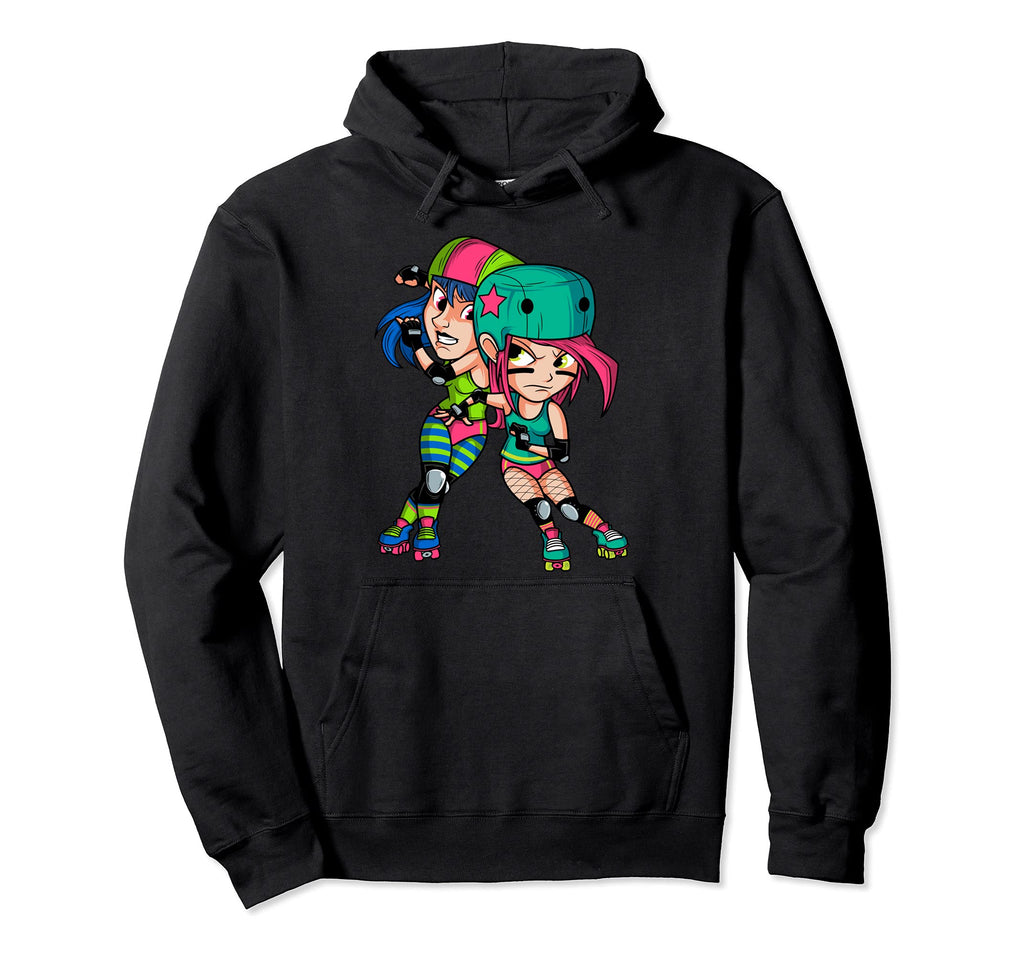 Funny Roller Derby 70S 80S Skating Hoodie - Unique Graphic Men Women - T-Shirt, Sweatshirt, Hoodie