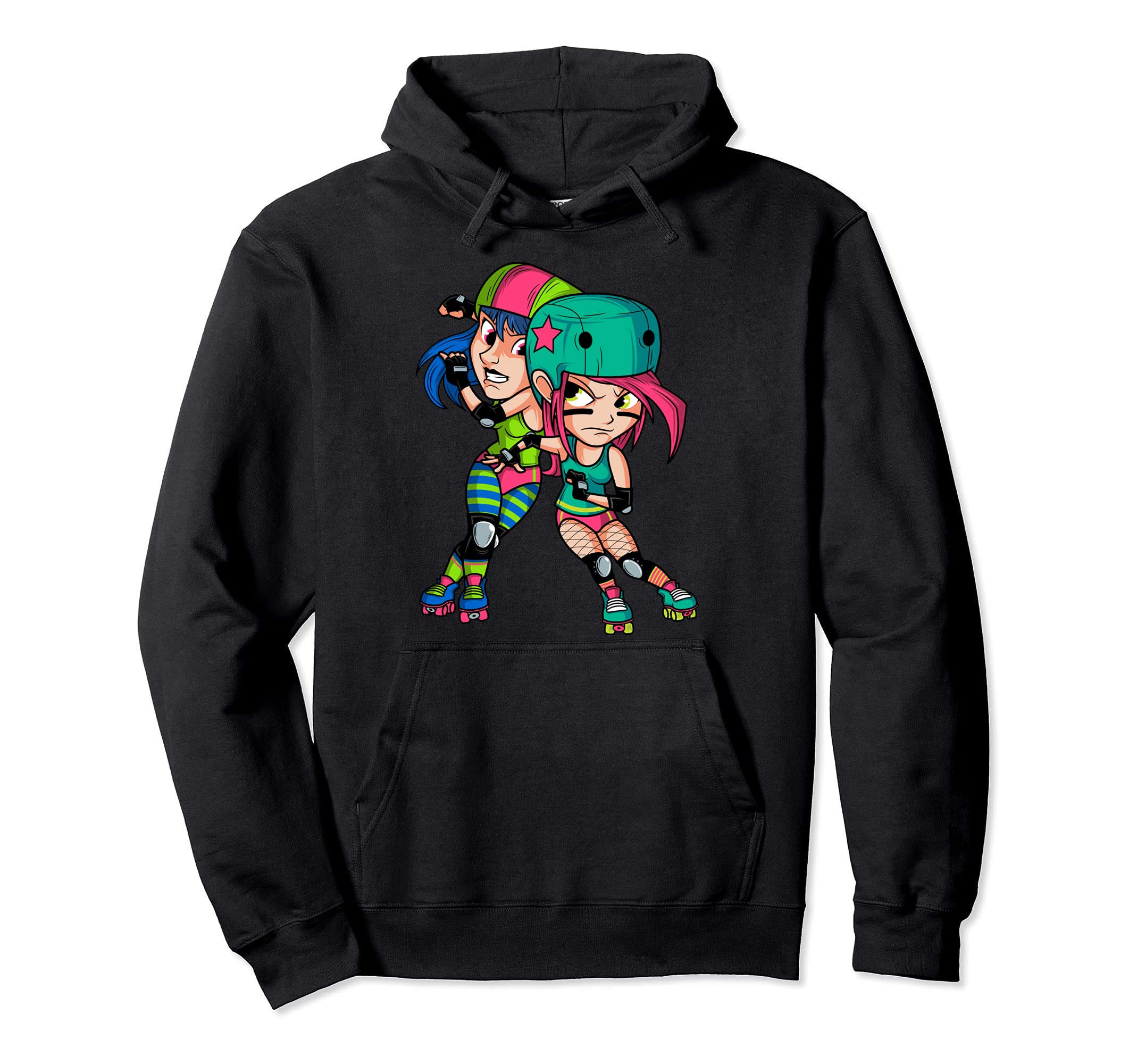 Funny Roller Derby 70S 80S Skating Hoodie - Unique Graphic Men Women - T-Shirt, Sweatshirt, Hoodie