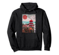Japanese Temple Tree Blossom Japan Hoodie - Graphic Print Men Women - T-Shirt, Sweatshirt, Hoodie