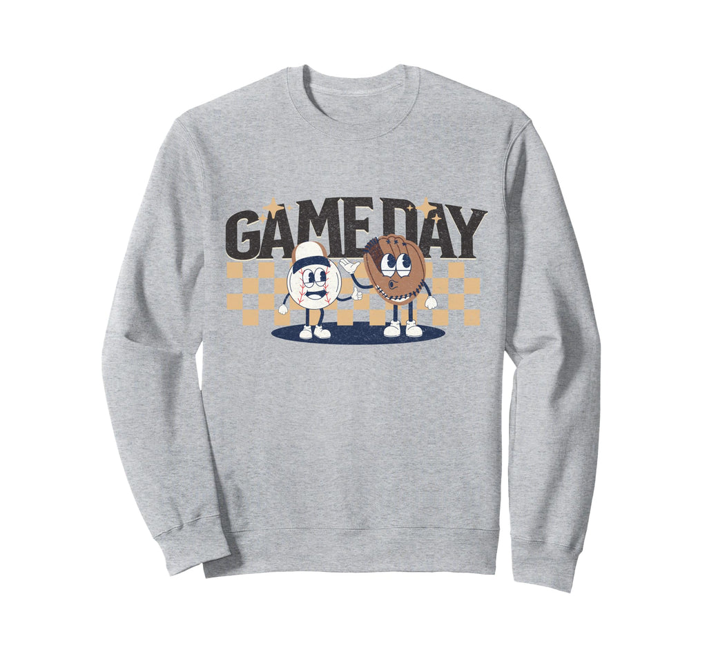 Baseball Game Day Baseball Mom Sweatshirt - Graphic Print Men Women - T-Shirt, Sweatshirt, Hoodie