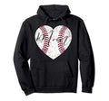 Baseball Softball T Ball Heart Mom Hoodie - Casual Everyday Wear Unisex - T-Shirt, Sweatshirt, Hoodie