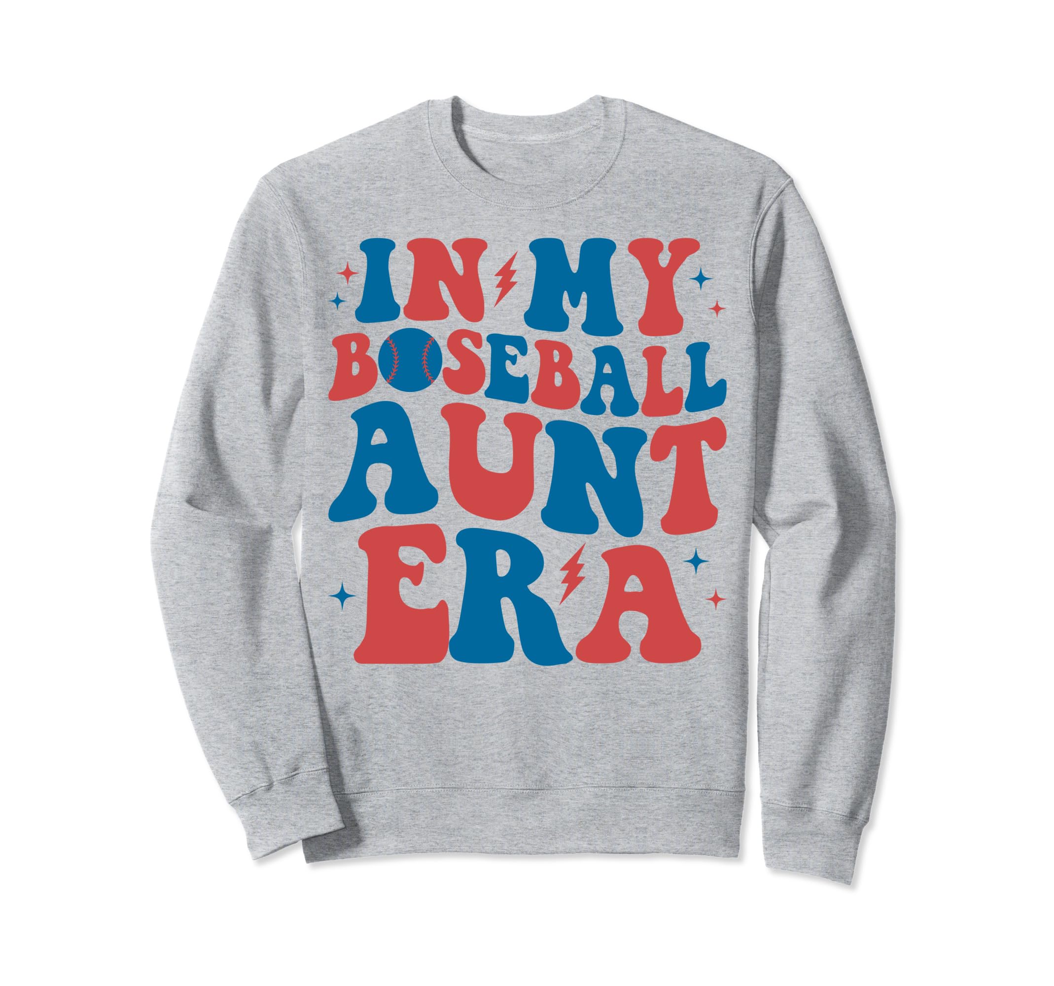 My Baseball Aunt Era Groovy Sweatshirt - Aesthetic Graphic for Adults - T-Shirt, Sweatshirt, Hoodie