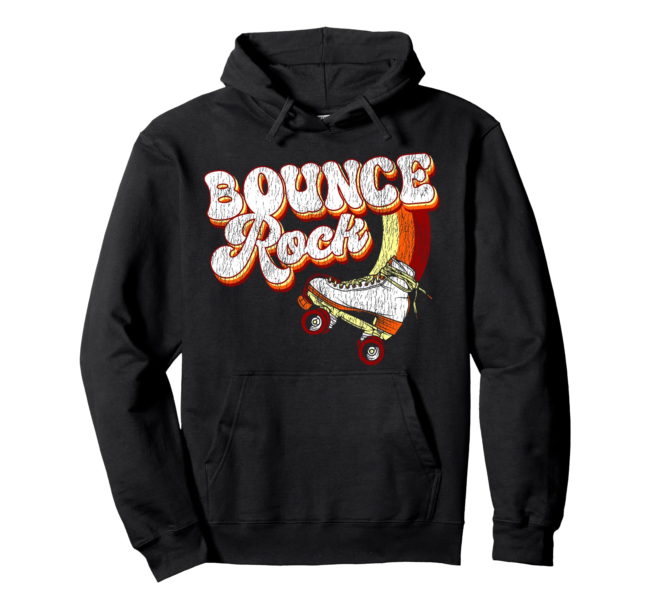 Roller Skating Skate 1970S Bounce Rock Hoodie - Unique Graphic Unisex - T-Shirt, Sweatshirt, Hoodie