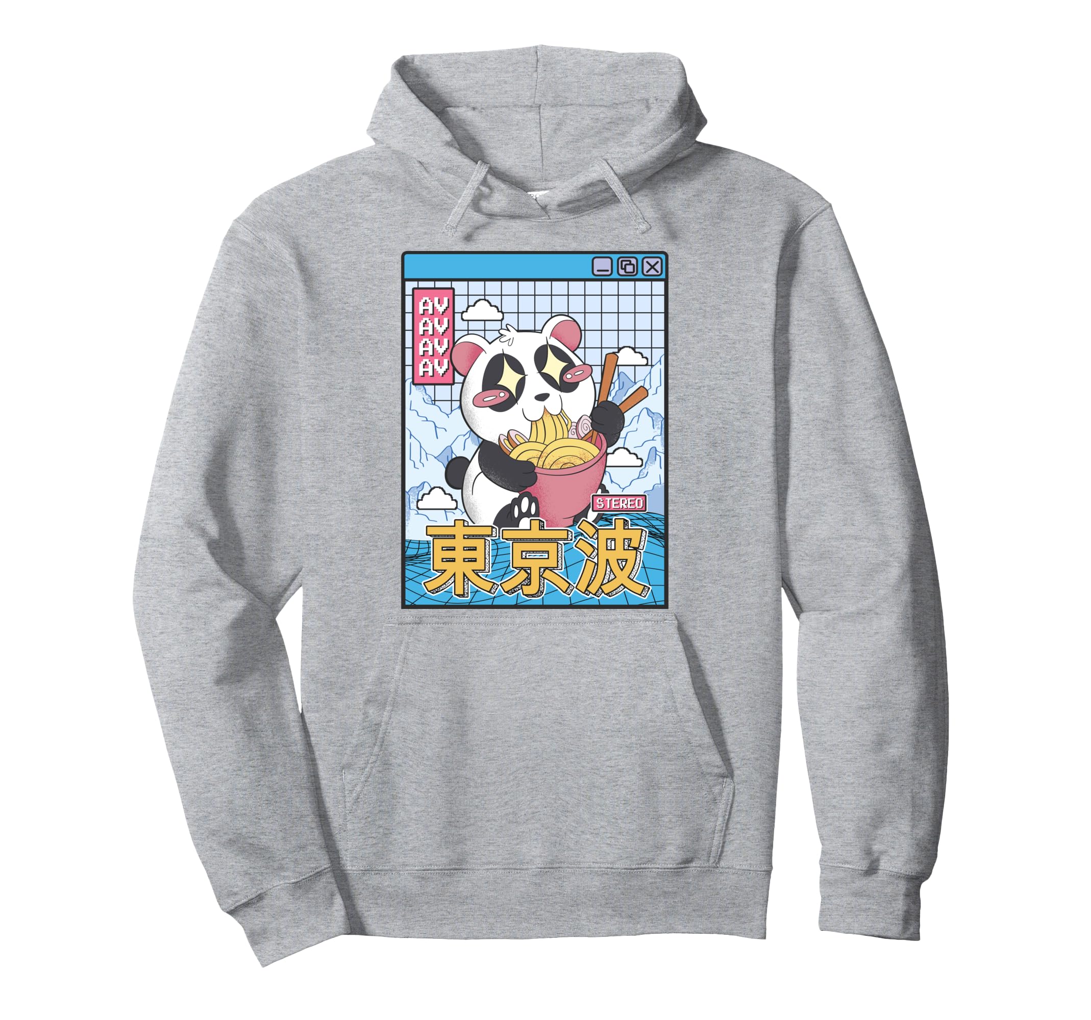 Panda Bear Ramen Japanese Kawaii Hoodie - Aesthetic Graphic Men Women - T-Shirt, Sweatshirt, Hoodie