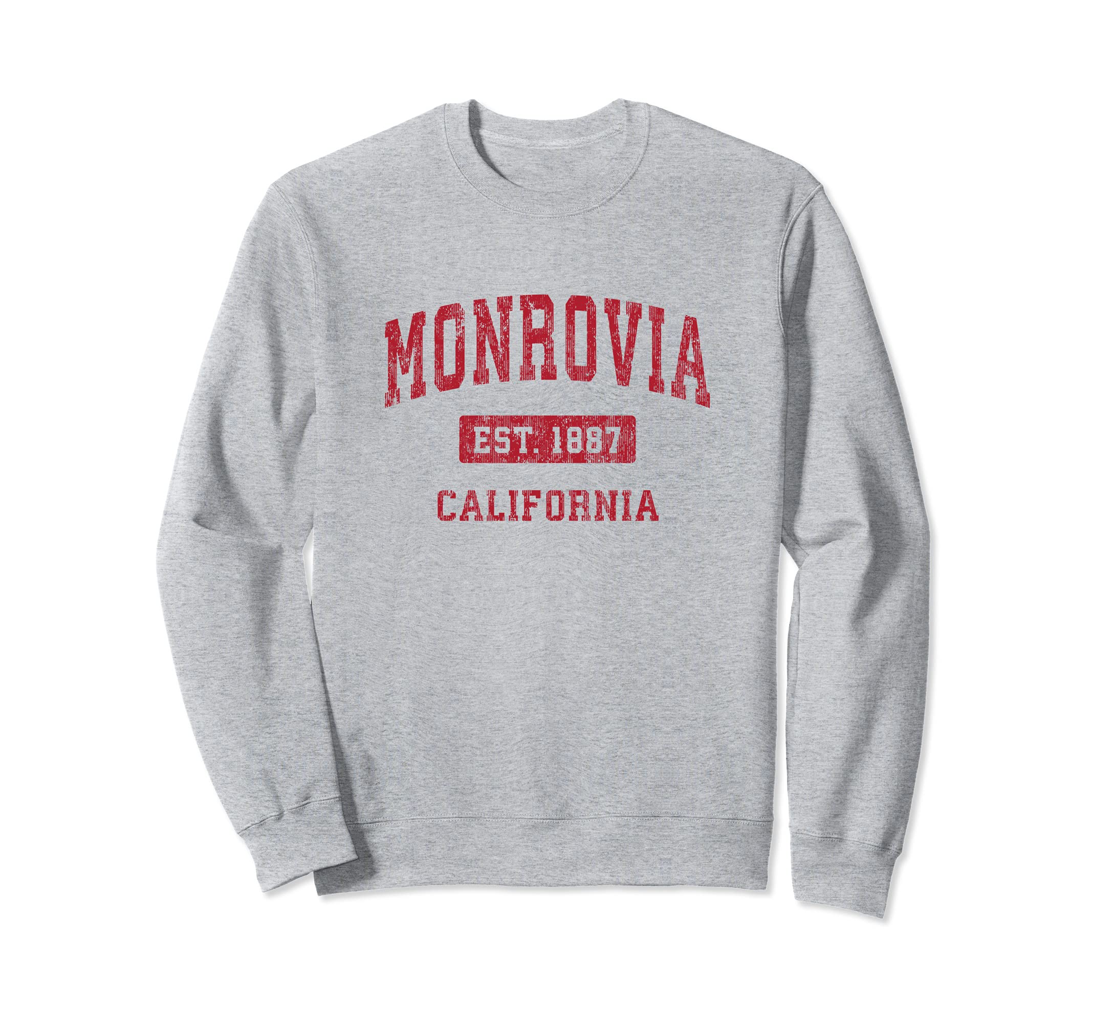 Monrovia California Ca Sports Red Sweatshirt - Aesthetic Graphic for Adults - T-Shirt, Sweatshirt, Hoodie
