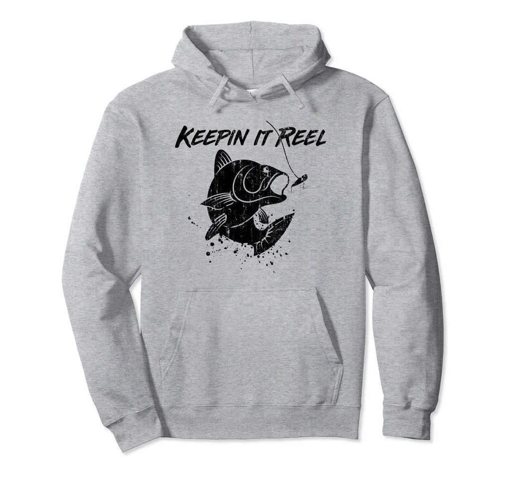 Bass Fish Keepin It Reel Fishing Hoodie - Novelty Apparel Men Women - T-Shirt, Sweatshirt, Hoodie
