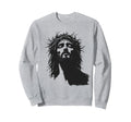 Jesus Grunge Portrait Christian Sweatshirt - Minimalist Print Men Women - T-Shirt, Sweatshirt, Hoodie