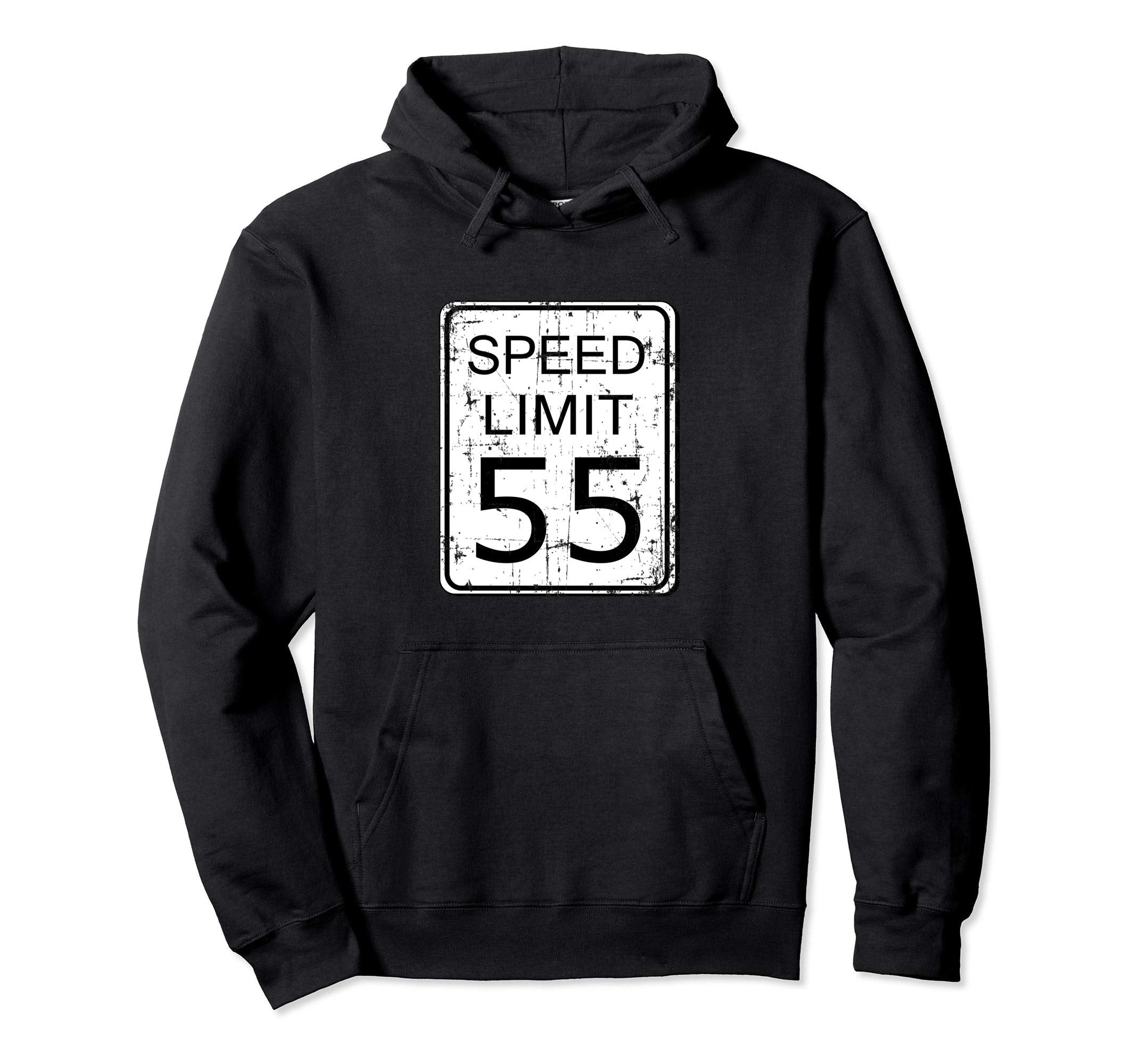 Speed Limit 55 Road Street Sign Hoodie - Custom Art Print Men Women - T-Shirt, Sweatshirt, Hoodie