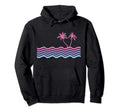 Vaporwave Aesthetic Wave Palm Tree Hoodie - Minimalist Print Men Women - T-Shirt, Sweatshirt, Hoodie