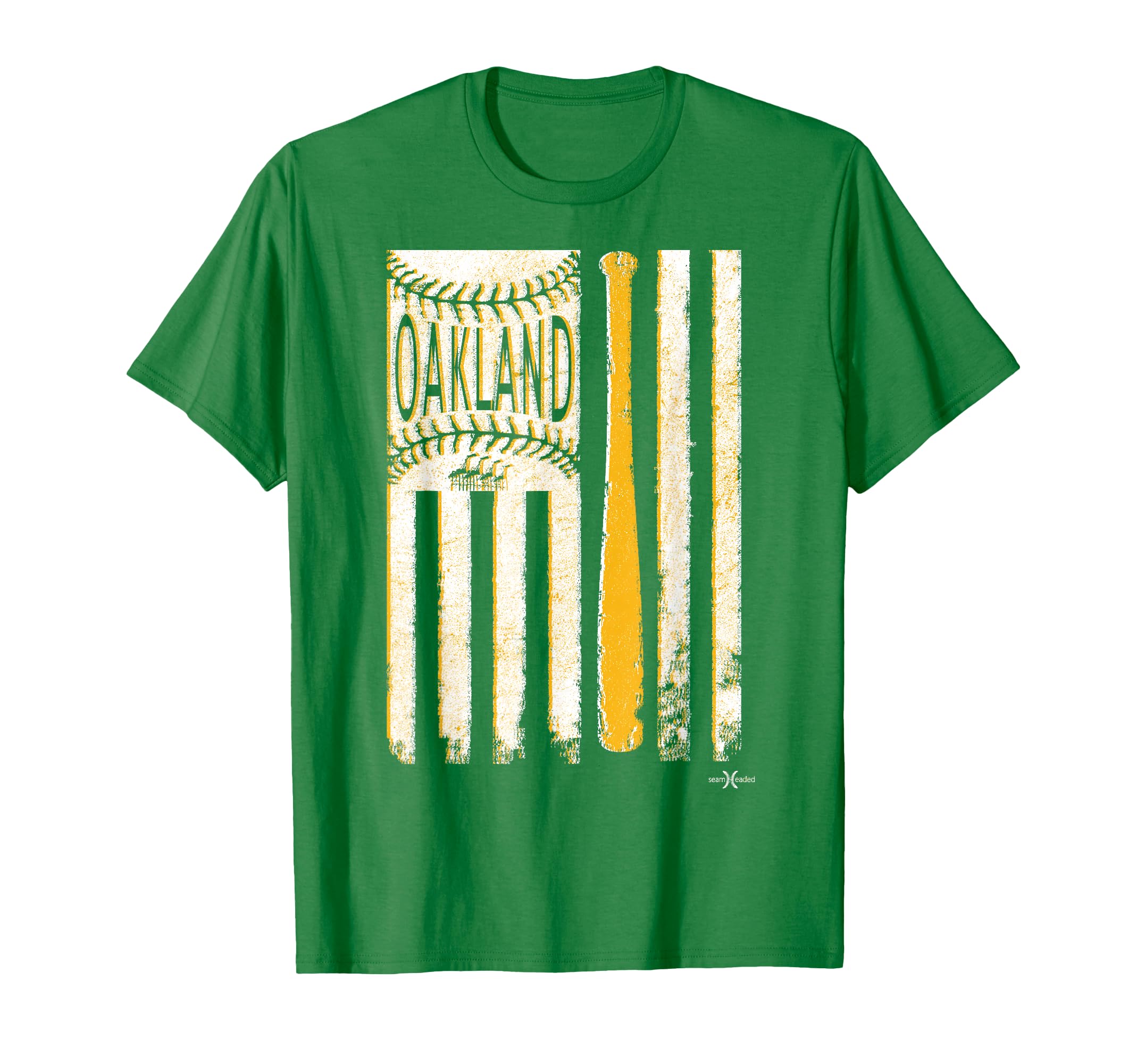 Oakland Baseball Flag Patriotic Baseball T-Shirt - Streetwear Style Unisex - T-Shirt, Sweatshirt, Hoodie