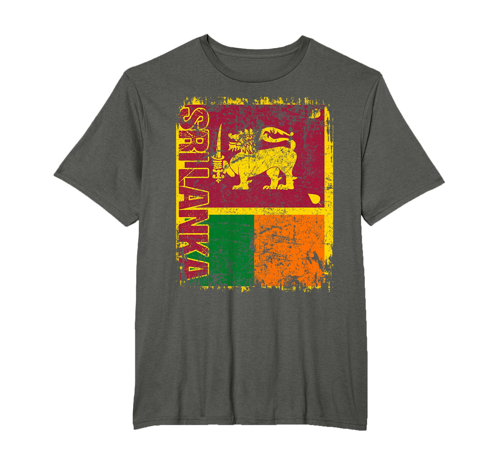 Sri Lanka Flag Distressed Sri Lanka T-Shirt - Novelty Apparel for Adults - T-Shirt, Sweatshirt, Hoodie