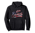 Alabama State American Flag Distressed Hoodie - Minimalist Print for Adults - T-Shirt, Sweatshirt, Hoodie